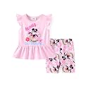 Disney Toddler Girls Clothes Long Sleeve Shirt Leggings 2pcs Outfits Set