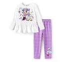 Disney Toddler Girls Clothes Long Sleeve Shirt Leggings 2pcs Outfits Set