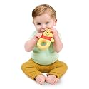 Disney Winnie the Pooh Natural Rubber Teether Toy by Bright Starts, for Babies Ages 3+ Months, Multisensory Toy with Textures for Teething Relief