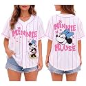 Disney Womens Baseball Jersey Lightweight Graphic Baseball Shirts for Women
