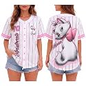 Disney Womens Baseball Jersey Lightweight Graphic Baseball Shirts for Women