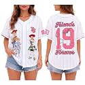 Disney Womens Baseball Jersey Lightweight Graphic Baseball Shirts for Women
