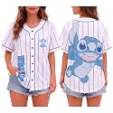 Disney Womens Baseball Jersey Lightweight Graphic Baseball Shirts for Women