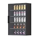 Display Cabinets, Multi-Tier Curio Storage Shelving with Glass Doors, Figures Dolls Model Wooden Display Case, Collectibles Organizers Rack, Home Playroom Showcase(Red,40x14