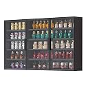 Display Cabinets, Multi-Tier Curio Storage Shelving with Glass Doors, Figures Dolls Model Wooden Display Case, Collectibles Organizers Rack, Home Playroom Showcase(Red,120x1