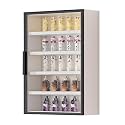 Display Cabinets, Multi-Tier Curio Storage Shelving with Glass Doors, Figures Dolls Model Wooden Display Case, Collectibles Organizers Rack, Home Playroom Showcase(White,40x