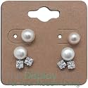 The Display Guys Pack of 100 pcs 2x2" inch (5x5 cm) Kraft Paper Necklace Earrings Display Hanging Cards for Jewelry Accessory Display