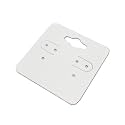 The Display Guys Pack of 100 pcs 2x2" inch (5x5 cm) White Paper Necklace Earrings Display Hanging Cards for Jewelry Accessory Display