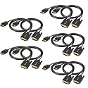 Displayport to DVI Cable 6ft 10-Pack, Display Port (DP) to DVI Adapter Cord Male to Male Compatible with Computer,Laptop,PC,Monitor,Projector,HDTV -Black