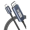 USB C to DisplayPort Cable 6Ft/2M, 8K Type C to DP 1.4 Cable, Thunderbolt 3 to Displayport Cord 32.4Gbps UHD 8K@30Hz/4K@144Hz/2K@240Hz, Support HBR3 HDR for MacBook Pro/Air, iPad, Samsung Galaxy