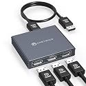 DisplayPort Splitter 3 Monitors 4K60Hz DP Splitter Extended Display 1 in 3 Out DisplayPort to Triple DP for PC Monitor (Mac OS Does Not Support MST Display Port Cable Not Included)