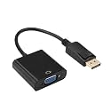 DisplayPort to VGA Adapter 1080p DP Male to VGA Female Converter Cable for Projector TV Computer PC