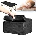 Disposable Bed Sheets 100 Pcs 31" x 71" Massage Table Sheets Non Woven Fabric SPA Bed Cover Breathable for Massage Beauty Tattoos（Black）