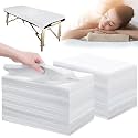 Disposable Bed Sheets 200 Pcs 31" x 71" Massage Table Sheets Non Woven Fabric SPA Bed Cover Breathable for Massage Beauty Tattoos(White)