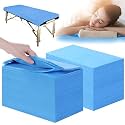 Disposable Bed Sheets 200 Pcs 31" x 71" Massage Table Sheets Non Woven Fabric SPA Bed Cover Breathable for Massage Beauty Tattoos(Blue)