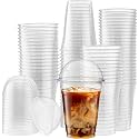 Disposable Biodegradable PET Cups with Dome Lids