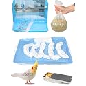 Disposable Bird Cage Liners - Clear Plastic Parakeet Liner Bags - 100 Pcs Universal Film for Finches, Canaries, Cockatiels