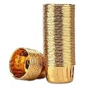 Disposable Cupcake Liners, Gold Aluminum Foil Baking Cups, 3.5oz/100ml, 50 Pieces