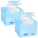 Disposable Face Towels, 100 Count Biodegradable Face Towelettes, Lint- free Makeup Remover Dry Wipes, Multi-Purpose Face Washcloths for Washing Face, Sensitive Skin &amp; Travel, 2 Boxes