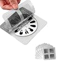 Disposable Floor Drain Filter Stickers, Disposable Shower Drain Hair Catcher to Prevent Clogged Drains, for Kitchen, Sink, Bathtub and Bathroom Drains (50 pcs)