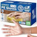 Disposable Food Service Gloves 600 Pack – Food Safe, BPA &amp; Latex-Free HDPE – Food Prep Clear gloves Disposable, Kitchen Use, Serving &amp; Crafts – Clear, Single-Use, Comfortable Fit
