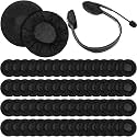 Disposable Headphone Ear Covers, Black, S-6.5 cm, 300 Pieces