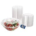 Disposable Plastic Salad Bowls with Airtight Lids Ideal for Meal Prep, Takeout, Catering, Parties, Picnics, and Food Storage, Stackable, Leak-Proof