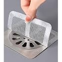 Disposable Shower Drain Cover, Disposable Waterproof Hair Catcher, Shower Drain Mesh Stickers, Bathroom, Bathtub Drain Kitchen Shower Drain Floor, Sink Strainer Filter (13cm x 13cm) (Pack of 10)