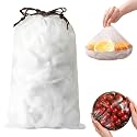 Disposable Stretch Food Covers, Plastic Wrap for Food, 100 Pcs
