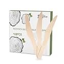 Disposable Wooden Knives, 100 Pack, 6.5 Inch, Serrated Edge