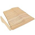 Disposable Wooden Knives, 200 Pack, 6.5 Inch, Serrated Edge