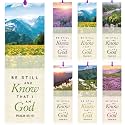 Dispowreath 60 Pcs Be Still and Know that I Am God Bookmarks Religious Psalm 46: 10 Bookmarks Church Exchange Gifts for Sunday School Vbs Church Prizes Party Favors