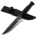 DISPTACH 10.5-Inch Fixed Blade Tactical Knife with 6-inch 3Cr Steel Blade, Rubber Handle & Nylon Sheath – Full Tang Survival Knife for Bushcraft, Hunting, Camping, Outdoor, EDC