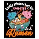 Distracted by Axolotls and Ramen Blanket Gifts for Girls Boys Women - Super Soft Cozy Warm Throw Sheet for Couch Bed Sofa Office Decor All Season 60"x80" for Adult