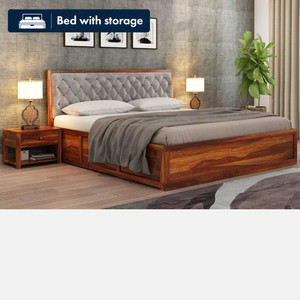 DITHA Solid Wood Bed Wooden King Size