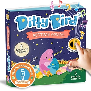 ditty bird musical books for toddlers  bedtime sound book  twinkle twinkle little star nursery rhyme toys  interactive toddler books for 1 year old to 3 year olds  sturdy sing along talking book