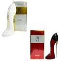 Diva Blanc &amp; Diva Red Spray Perfume Set, 100 ml / 3.4 fl oz Each | Long-Lasting Fragrances | Eau de Parfum | Pack of 2