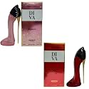 Diva Sparkle &amp; Diva Red Spray Perfume Set, 100 ml / 3.4 fl oz Each | Long-Lasting Fragrances | Eau de Parfum | Pack of 2