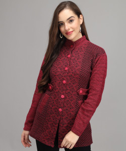 Divastri Printed High Neck Casual Women Pink