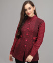 Divastri Printed High Neck Casual Women Pink
