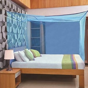 divayanshi mosquito net blue polycotton 7x7 insect protection net