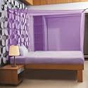 Divayanshi Mosquito Net Purple Polycotton 5x7 Insect Protection Net