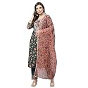 Divena Green Floral Printed Kurta Pant Set