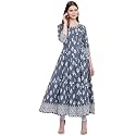 Divena Grey Cotton Gotta Patti Work Anarkali