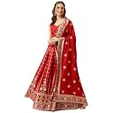Divena Maroon and Gold Printed Lehenga choli