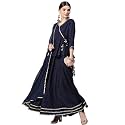 Divena Navy Blue Embroidered lehenga dupatta set