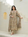 DIVENA Printed Anarkali Kurta Bottom Dupatta
