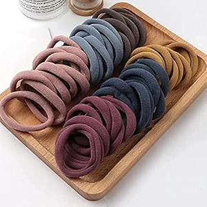 diversa elastic dark colors hair rubber bands polytail ties strechable bands for women and girls pack of 60 pcs