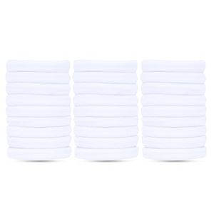 diversa elastic hair rubber band polytail hair ties for women and girls white pack of 100 pcs