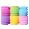 Diversa Elastic Hair Rubber Bands Polytail Holder Strecheable Cotton Hair Ties For Women and Girls (Light Multicolours, Pack of 30 Pcs)